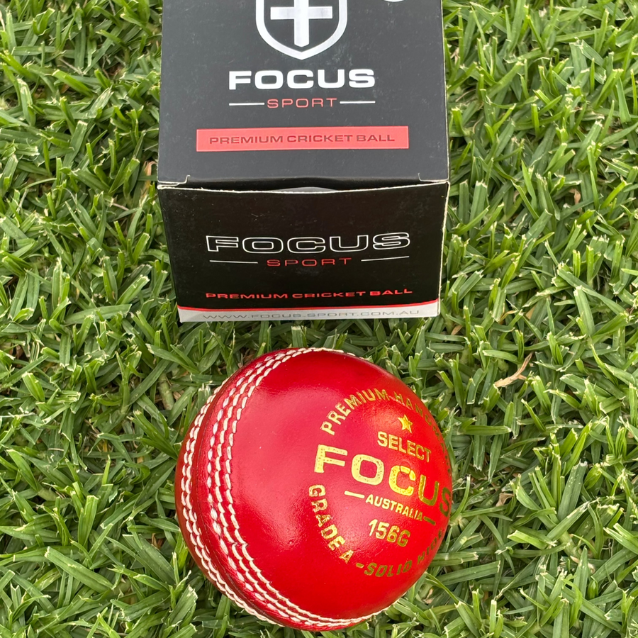 Focus SELECT Series 142g Ball - 2pc Red - Australian Seam Focus SELECT Series 142g Ball - 2pc Red - Australian Seam