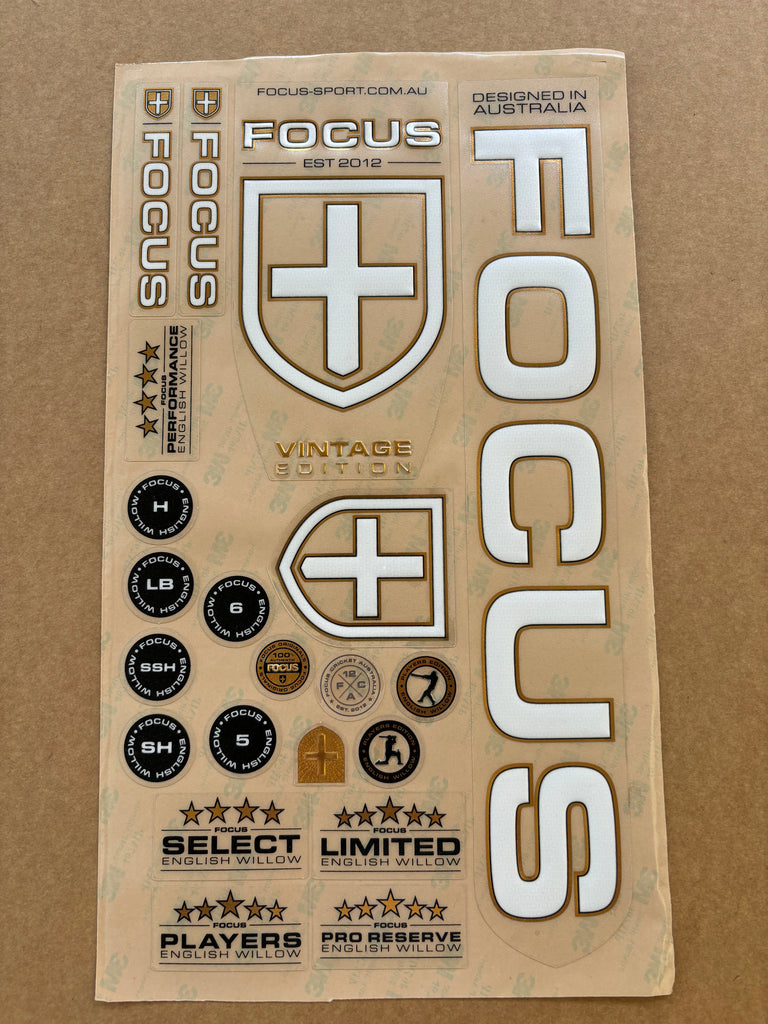 Focus Inkjet Sticker Focus VINTAGE Bat Stickers – Focus Cricket