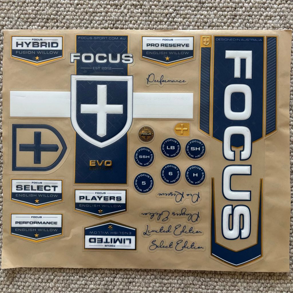 Focus Bat Stickers – Focus Cricket